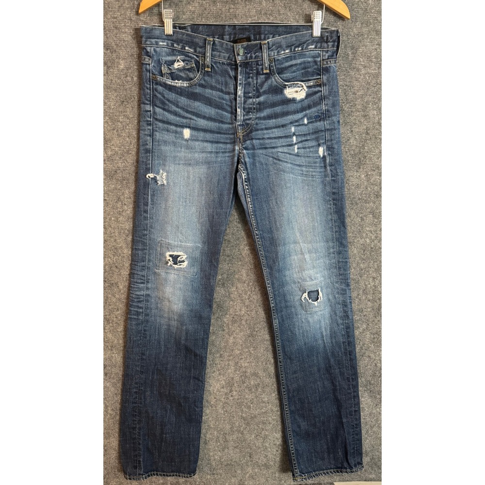 Genetic Denim The Ryder Jeans Dark Wash Distressed Button Fly Size 27